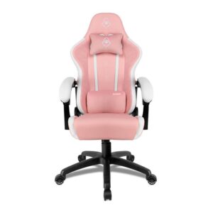 cadeira gamer mancer ymir branco e rosa