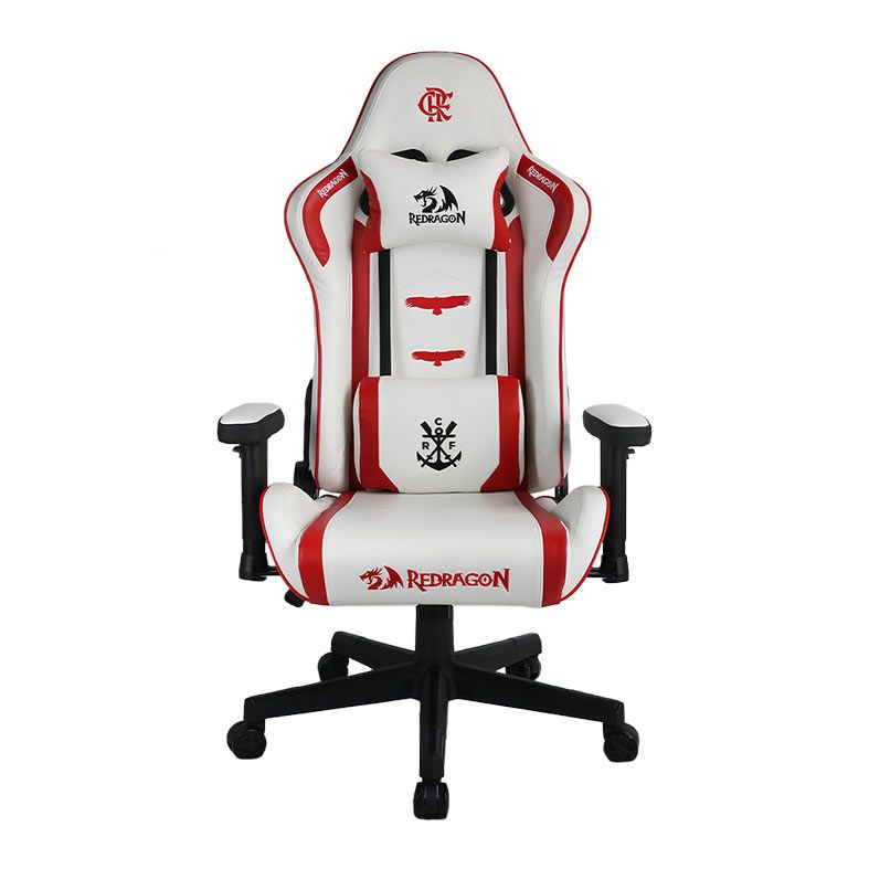 cadeira gamer redragon flamengo glory, branco e vermelho cadeira gamer redragon flamengo glory, branco e vermelho