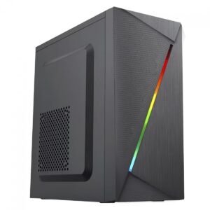 gabinete brx vortex bm20, m atx, rgb, preto, sem fonte