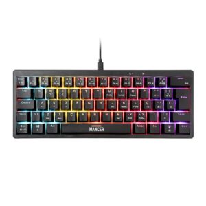 teclado mecânico t hard zarion red switch preto