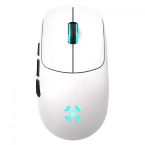 mouse gamer fortrek rogue, rgb, wireless/bluetooth/usb, 16000 dpi, 6 botões, branco