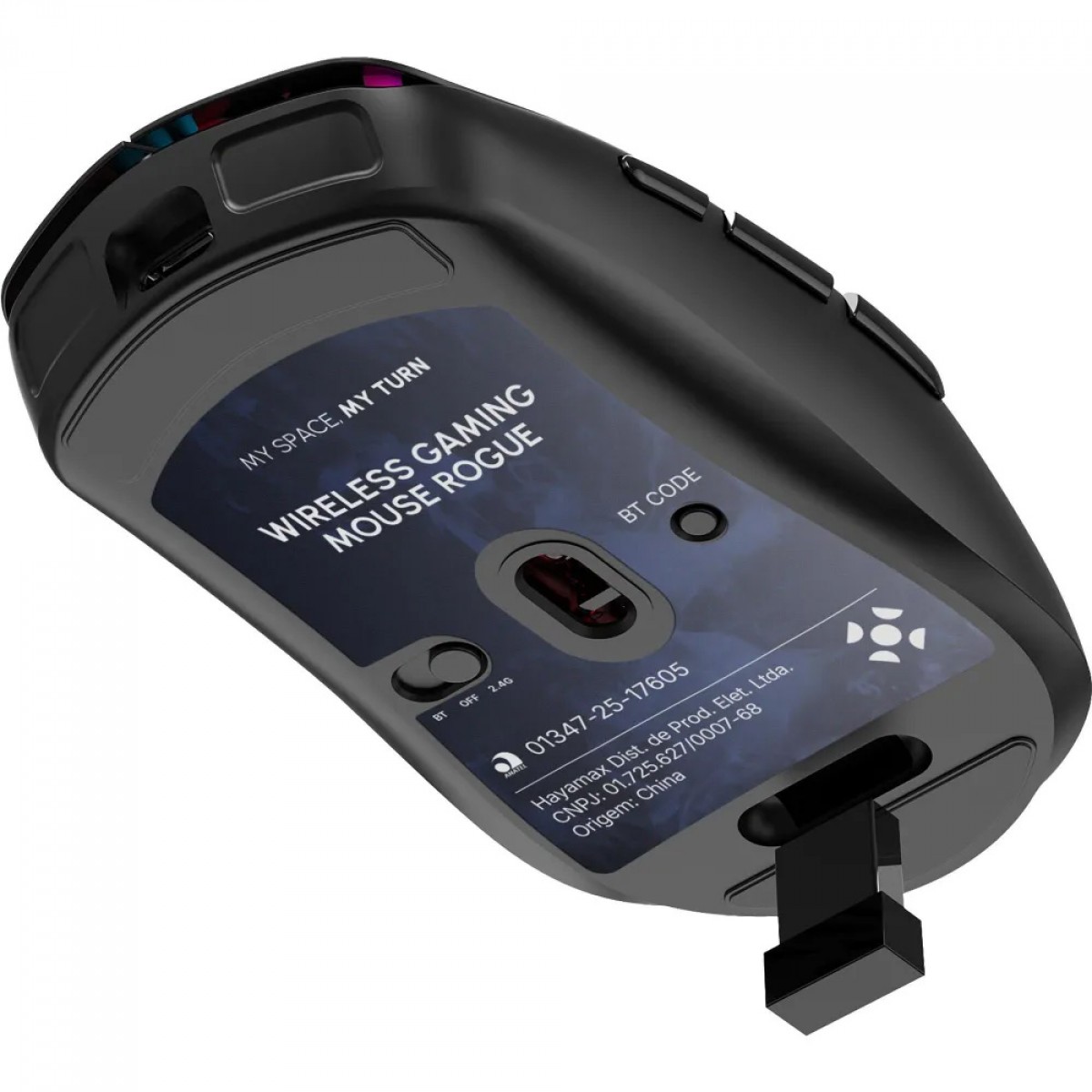 mouse gamer fortrek rogue, rgb, wireless/bluetooth/usb, 16000 dpi, 6 botões, preto mouse gamer fortrek rogue, rgb, wireless/bluetooth/usb, 16000 dpi, 6 botões, preto