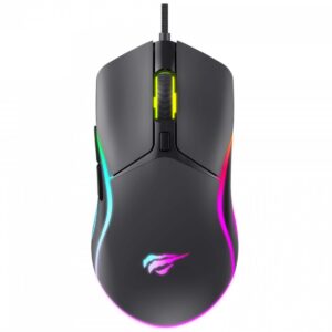 mouse gamer havit ms1029, 7200dpi, usb, rgb, 6 botões, preto