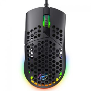 mouse gamer havit ms1036, 7200dpi, usb, rgb, 6 botões, preto