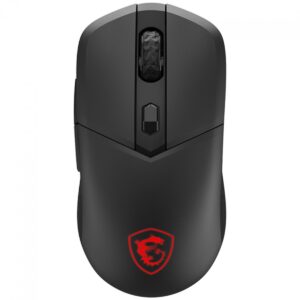 mouse gamer msi versa 300, rgb, wireless/bluetooth, 8000 dpi, sensor paw3104db, 6 botões, preto