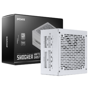fonte gamer pcyes shocker full modular 500w 80 plus white white ghost