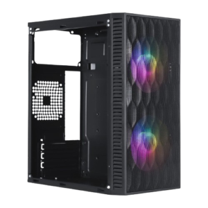 gabinete gamer vinik wave preto lateral acrilico