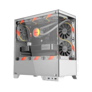 gabinete gamer pcyes forcefield twr white ghost