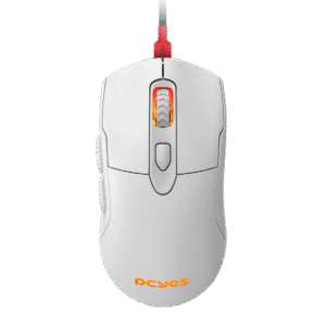 mouse gamer pcyes malus white ghost 12400 dpi rgb 6 botões pmgmwg