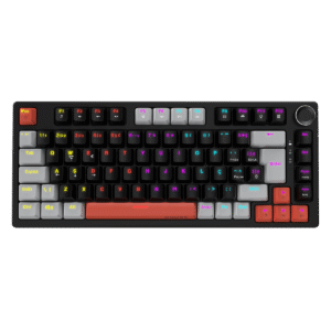 teclado mecânico 75% rgb switch blue black vulcan