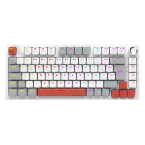 teclado mecânico 75% rgb switch blue white ghost