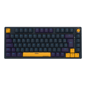 teclado mecânico 75% rgb switch blue sunset edition