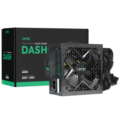 fonte gamer vinik dash 400w preto