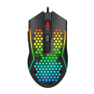 mouse gamer redragon reaping plus rgb 52000 dpi 7 botões usb preto