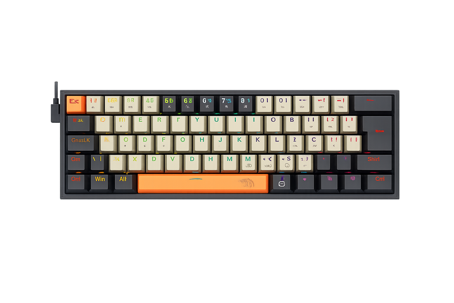 04d9ce00-aa44-42ac-9313-c435904f95f3 teclado mecânico redragon fizz switch brown rgb c/fio laranja cinza e branco