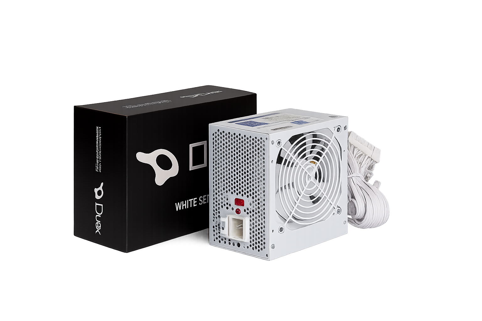 fonte duex 500w dx 500fse white series branca c/ cabo fonte duex 500w dx 500fse white series branca c/ cabo