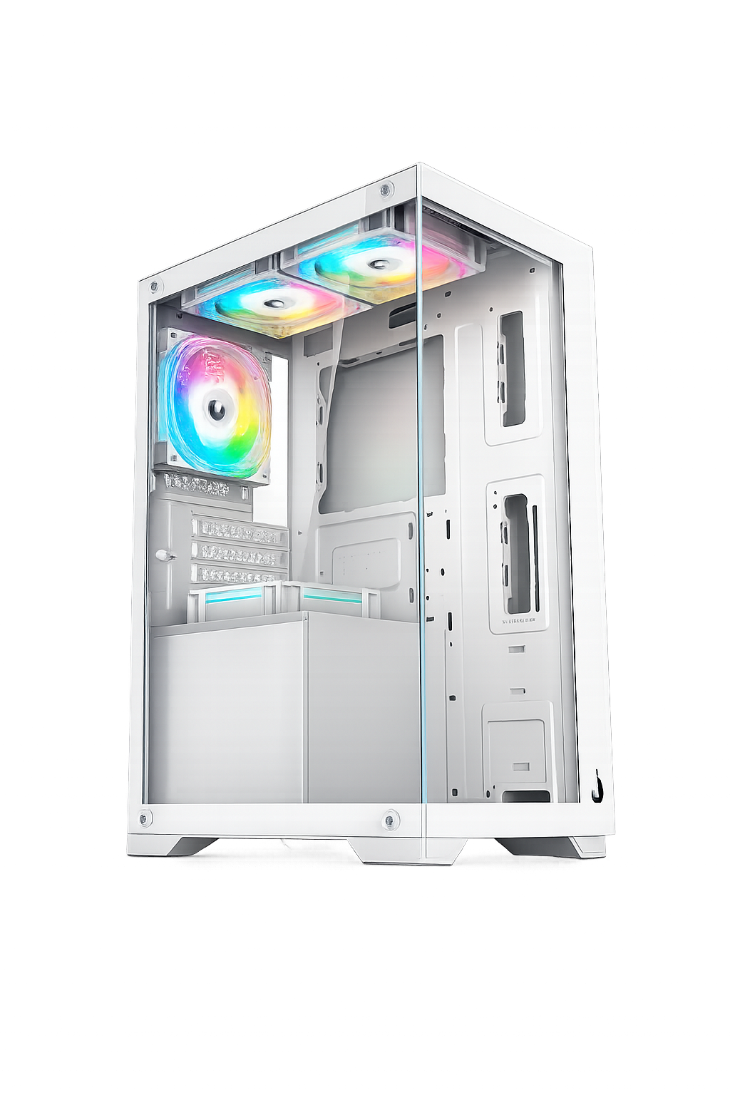 gabinete gamer rise mode crystal glass mid tower vidro temperado usb 3.0 s/ fans gabinete gamer rise mode crystal glass mid tower vidro temperado usb 3.0 s/ fans