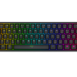 teclado mecânico redragon akali switch brown rgb c/fio preto