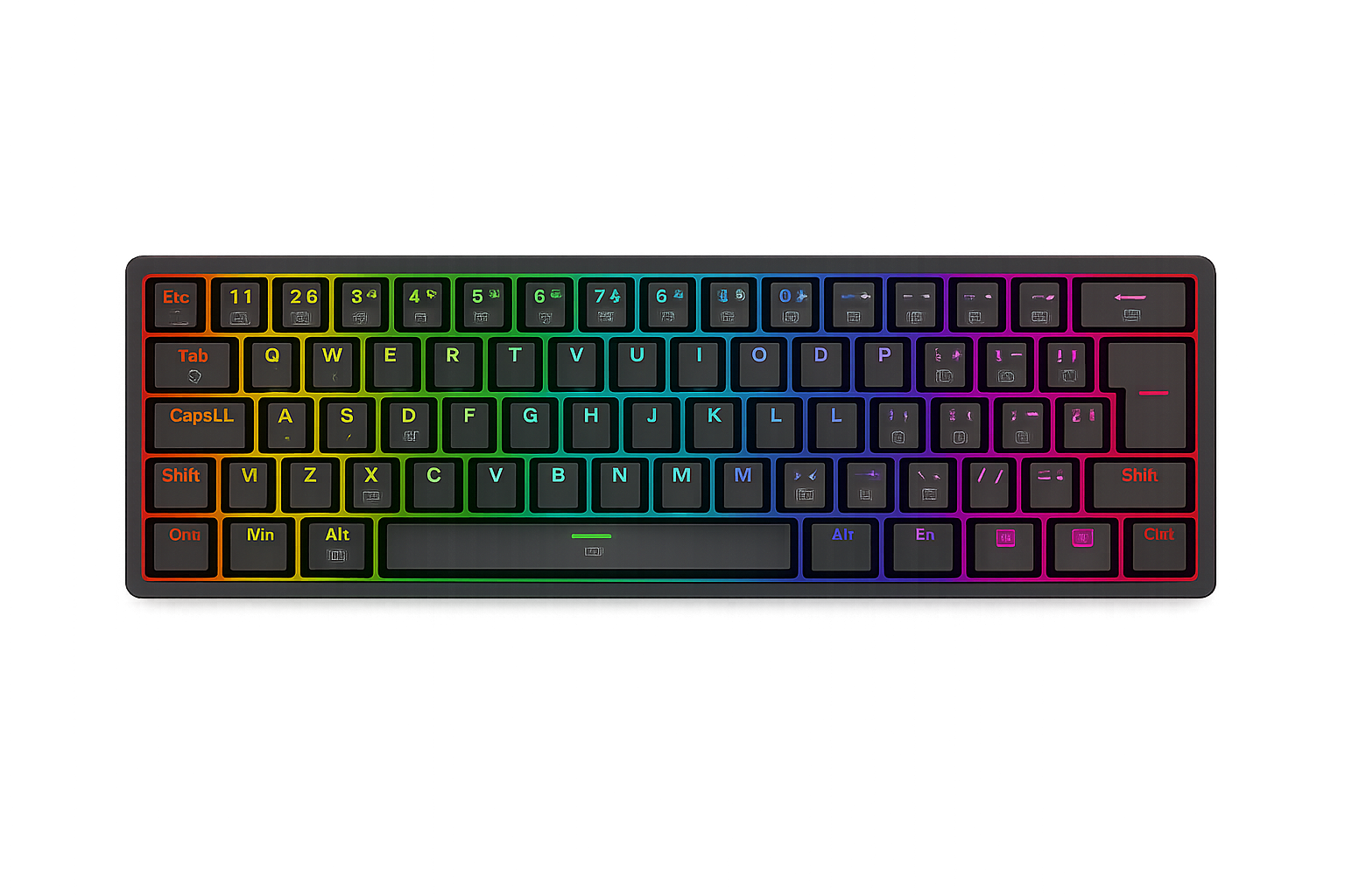 Teclado Mecânico Redragon Akali Switch Brown RGB C/Fio Preto