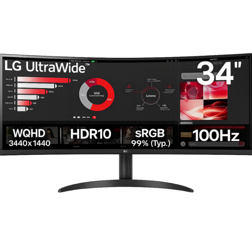 monitor curvo lg ultrawide 34" wqhd 100hz va 5ms dp hdmi 34wr50qk b