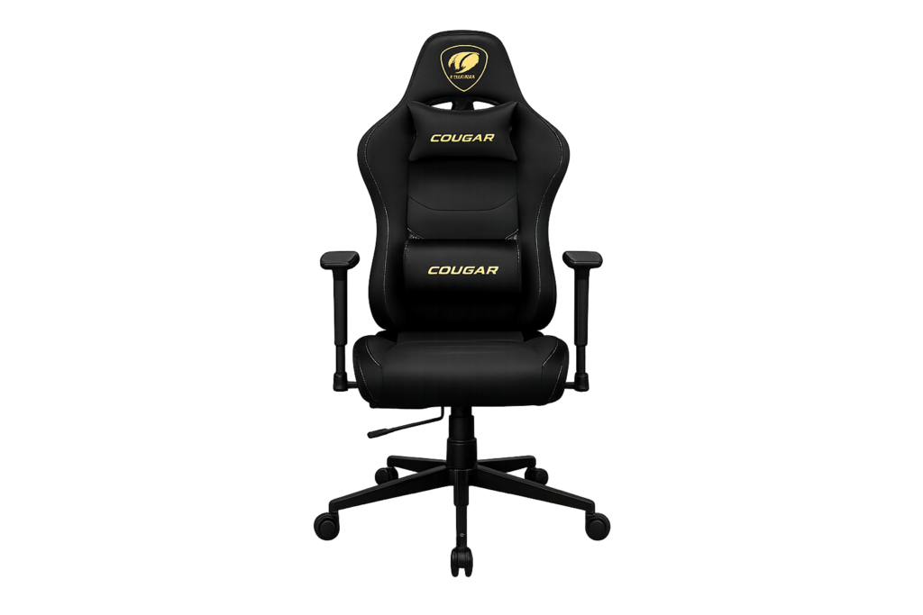 Cadeira Gamer Cougar Prime Gold Preto e Dourada até 120Kg - CGR-PRM-GLB