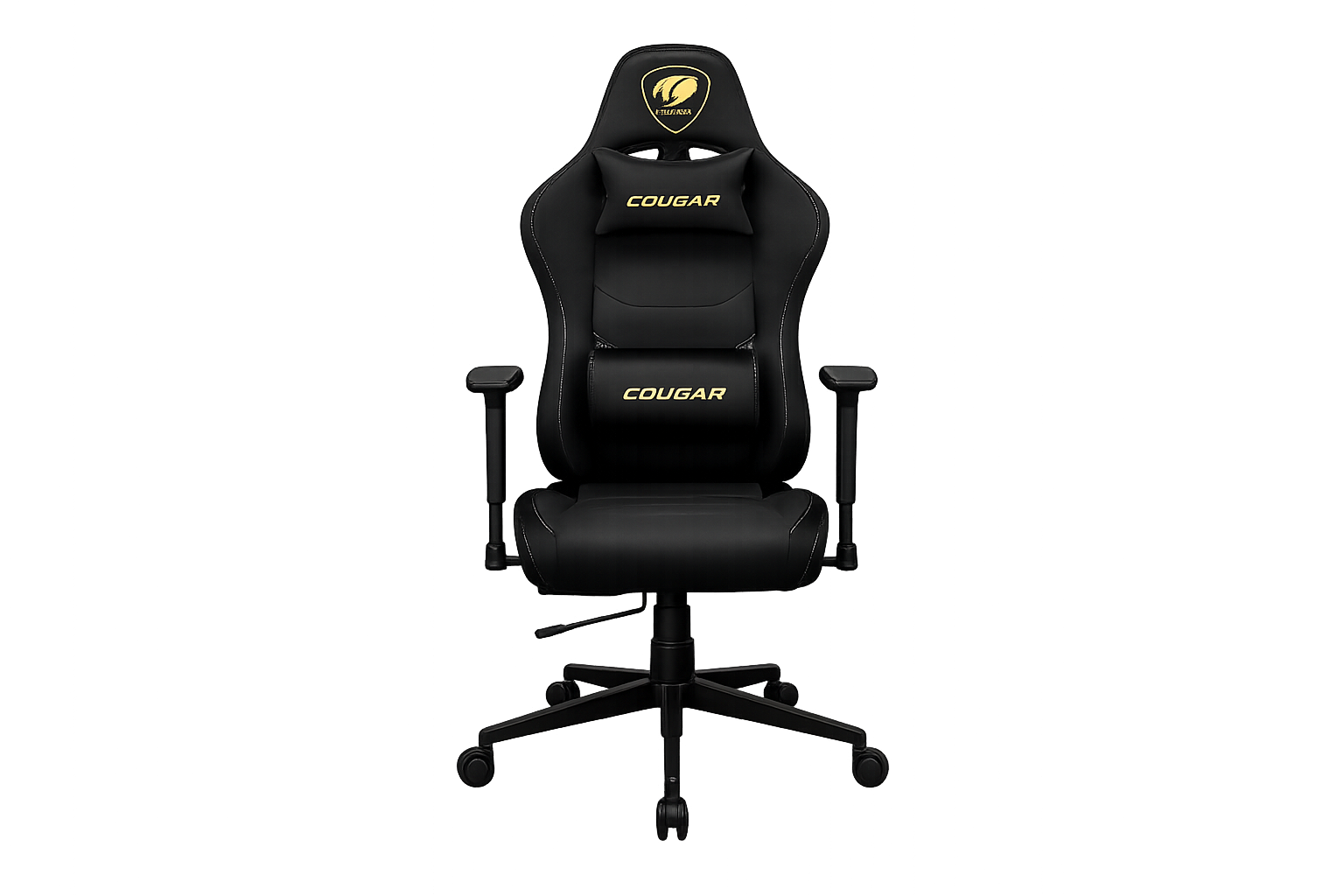 Cadeira Gamer Cougar Prime Gold Preto e Dourada até 120Kg - CGR-PRM-GLB