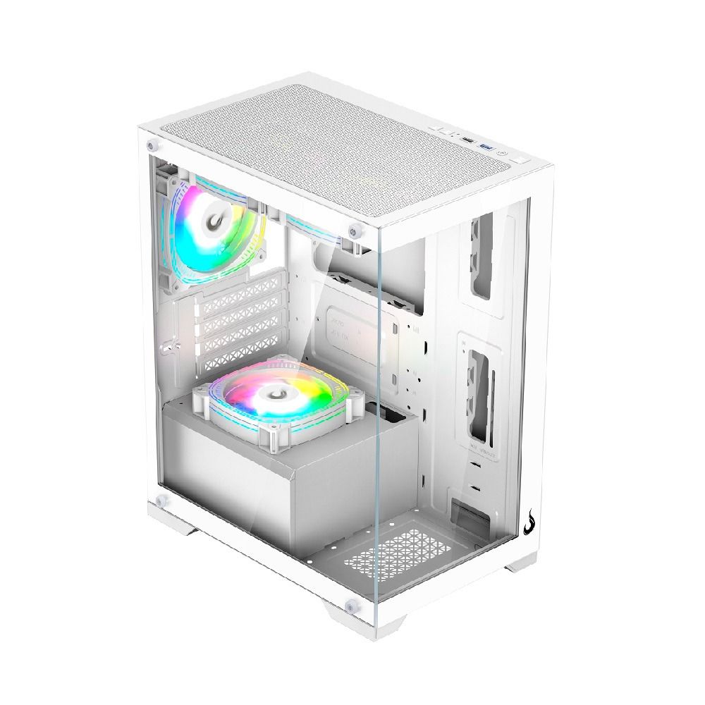 gabinete gamer rise mode crystal glass mid tower vidro temperado usb 3.0 s/ fans gabinete gamer rise mode crystal glass mid tower vidro temperado usb 3.0 s/ fans