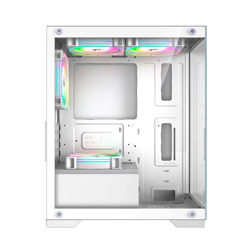 gabinete gamer rise mode crystal glass mid tower vidro temperado usb 3.0 s/ fans gabinete gamer rise mode crystal glass mid tower vidro temperado usb 3.0 s/ fans