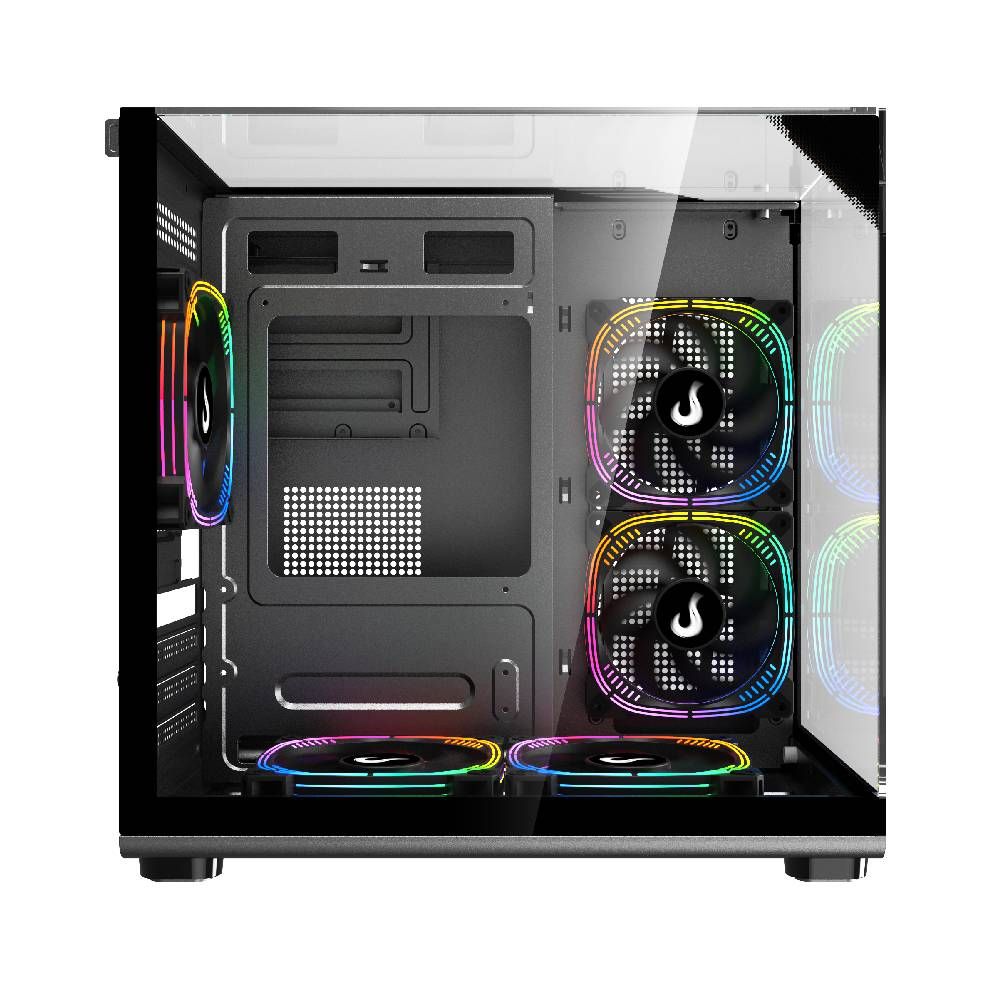 gabinete gamer rise mode galaxy full glass x mini vidro temperado usb 3.0 s/ fan preto gabinete gamer rise mode galaxy full glass x mini vidro temperado usb 3.0 s/ fan preto
