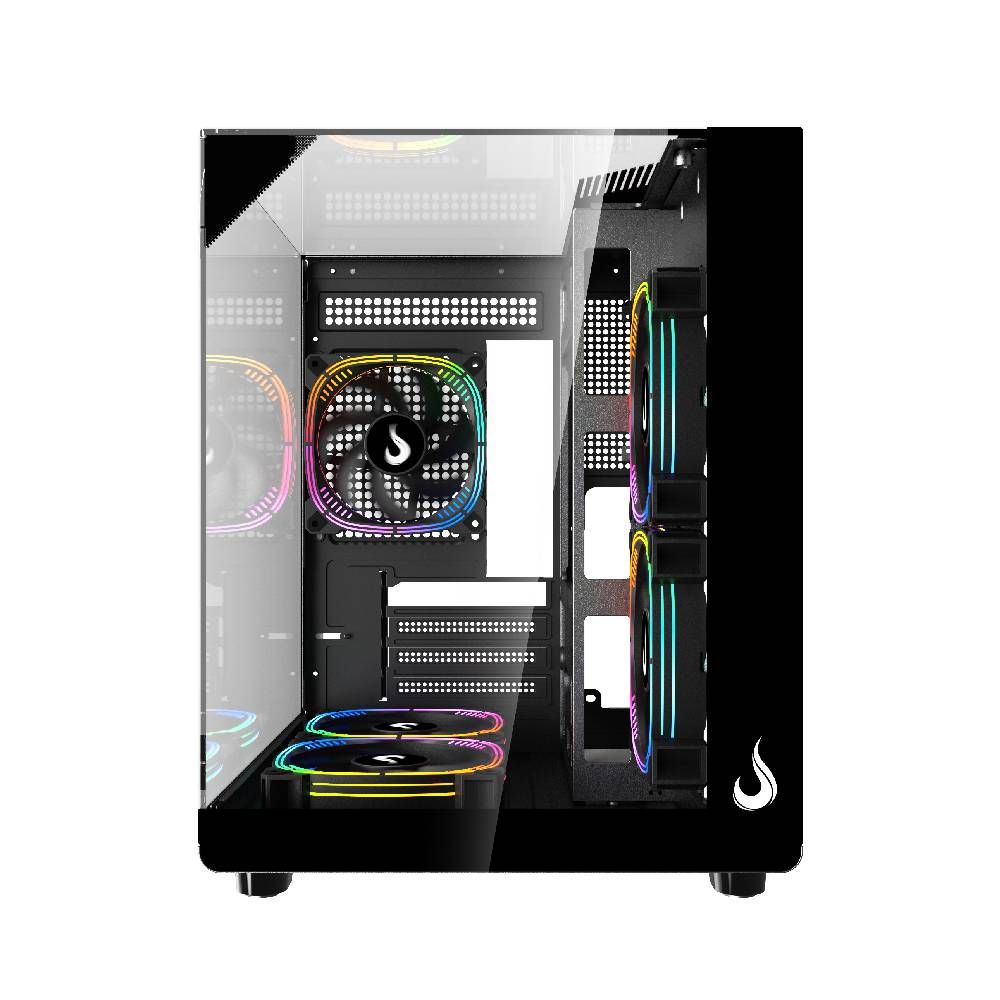 gabinete gamer rise mode galaxy full glass x mini vidro temperado usb 3.0 s/ fan preto gabinete gamer rise mode galaxy full glass x mini vidro temperado usb 3.0 s/ fan preto