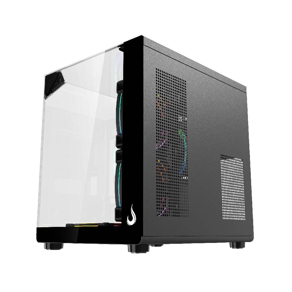 gabinete gamer rise mode galaxy full glass x mini vidro temperado usb 3.0 s/ fan preto gabinete gamer rise mode galaxy full glass x mini vidro temperado usb 3.0 s/ fan preto