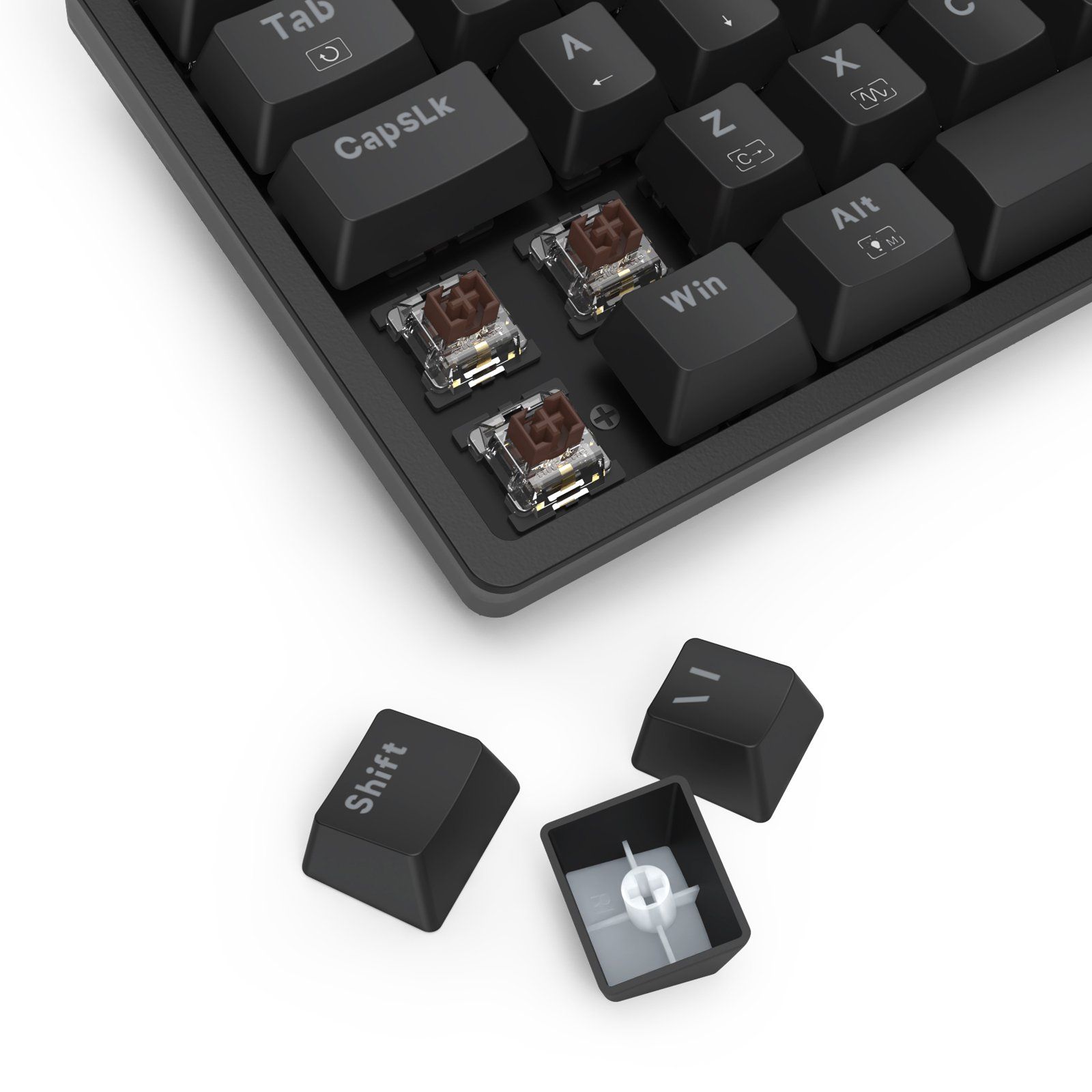 Teclado Mecânico Redragon Akali Switch Brown RGB C/Fio Preto
