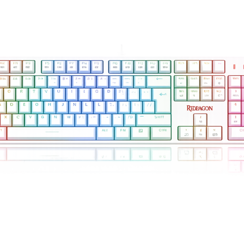 teclado mecânico redragon surara pro Óptico switch blue rgb c/fio branco