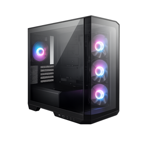 gabinete msi mag pano m100r pz mid tower vidro temperado argb usb 3.2 c/4 fans preto