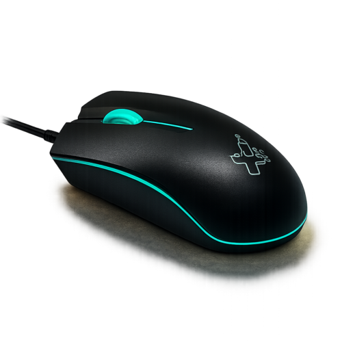 mouse maxprint ergon 3 botões c/fio 1200dpi led preto