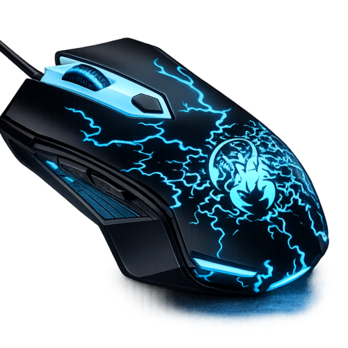 mouse gamer genius scorpion spear 2000 dpi rgb 6 botões 6500 fps 150 ips