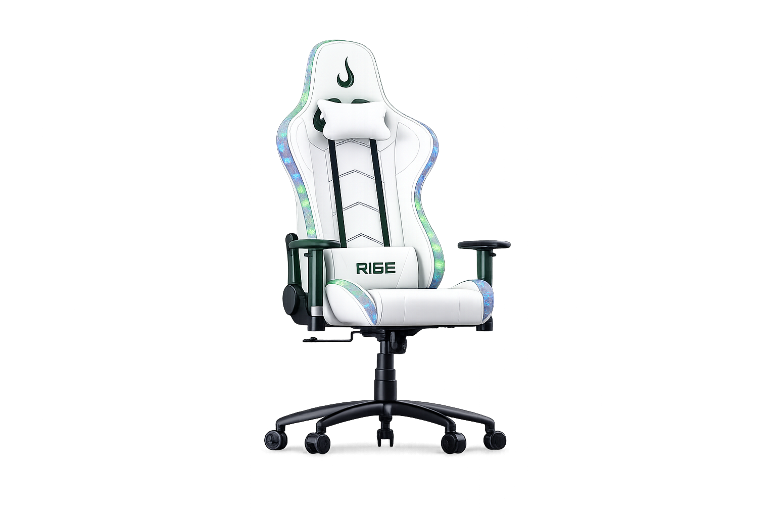 cadeira gamer rise mode z6 rgb até 120kg branco rm cg 06 bw rgb