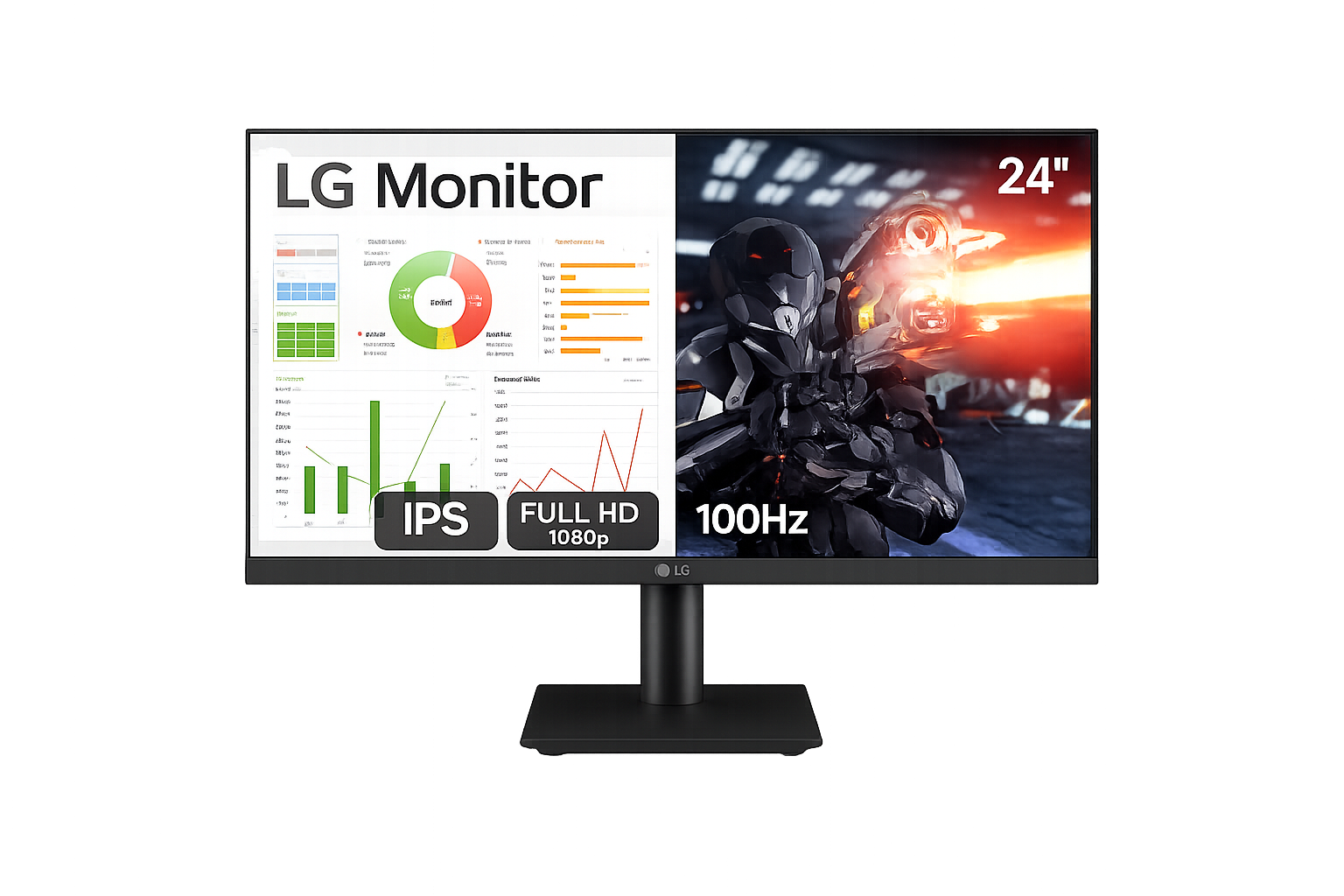 monitor gamer lg 24" full hd 100hz ips 5ms hdmi monitor gamer lg 24" full hd 100hz ips 5ms hdmi