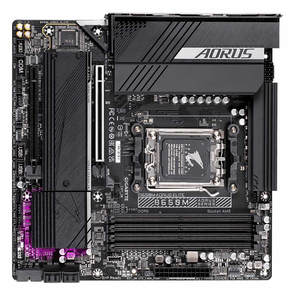 placa mãe gigabyte b650m aorus elite amd am5 chipset b650 4xddr5 matx placa mãe gigabyte b650m aorus elite amd am5 chipset b650 4xddr5 matx