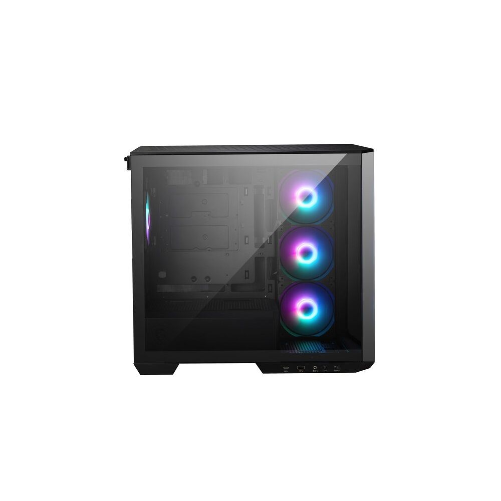 gabinete msi mag pano m100r pz mid tower vidro temperado argb usb 3.2 c/4 fans preto gabinete msi mag pano m100r pz mid tower vidro temperado argb usb 3.2 c/4 fans preto