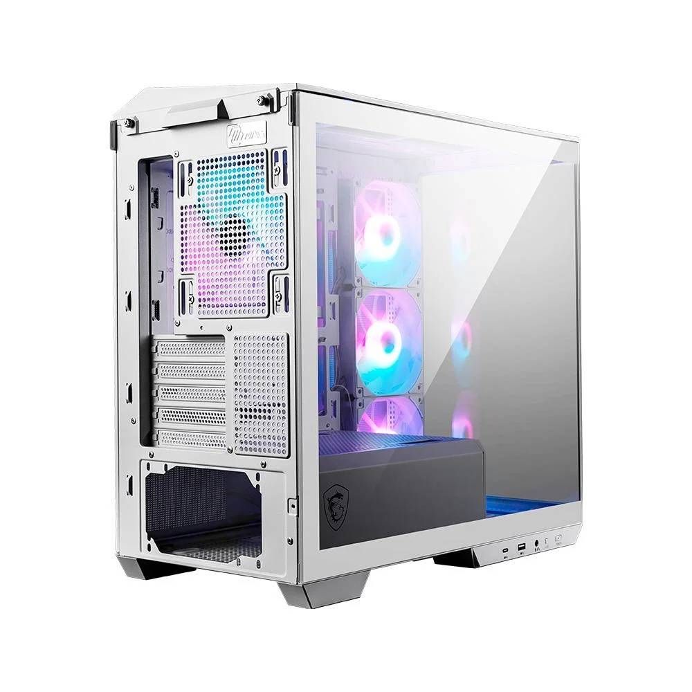 gabinete msi mag pano m100r pz mid tower vidro temperado argb usb 3.2 c/4 fans argb branco gabinete msi mag pano m100r pz mid tower vidro temperado argb usb 3.2 c/4 fans argb branco