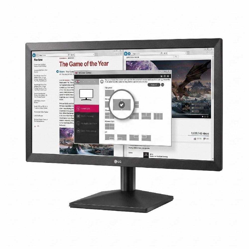 monitor lg 19,5'' led hd 60hz led tn 2ms hdmi vga 20mk400h b