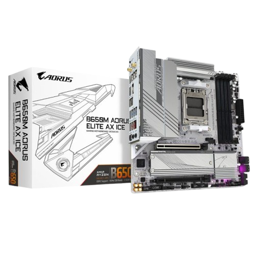 placa mãe gigabyte b650m aorus elite ax ice amd am5 chipset b650 4xddr5 matx