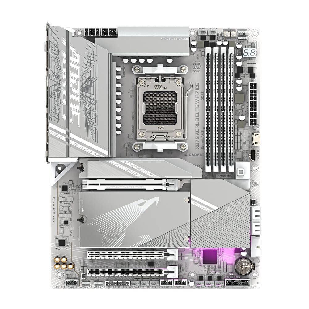 placa mãe gigabyte x870 aorus elite ice wifi 7 am5 4xddr5 chipset x870 atx placa mãe gigabyte x870 aorus elite ice wifi 7 am5 4xddr5 chipset x870 atx