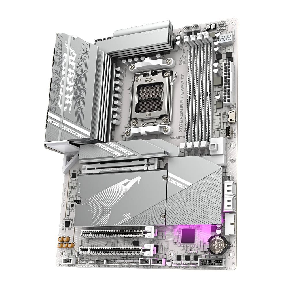 placa mãe gigabyte x870 aorus elite ice wifi 7 am5 4xddr5 chipset x870 atx placa mãe gigabyte x870 aorus elite ice wifi 7 am5 4xddr5 chipset x870 atx