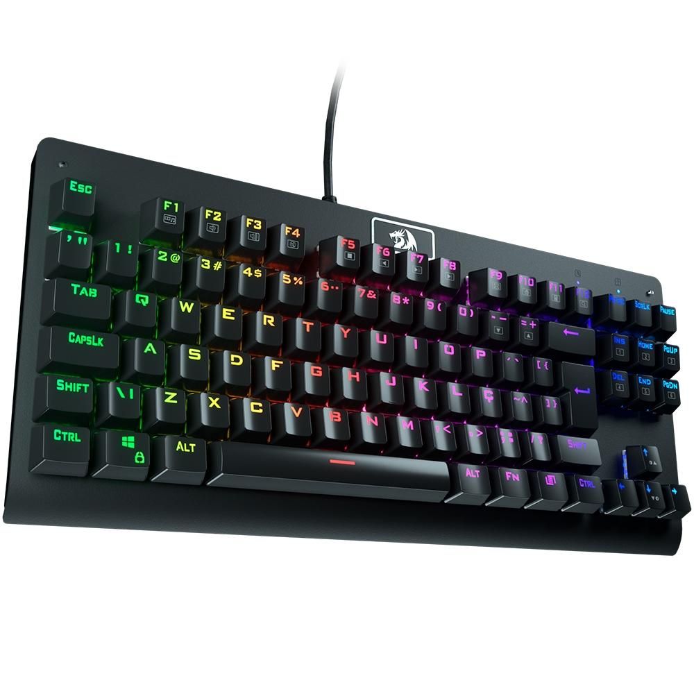teclado mecânico redragon dark avenger switch blue rgb c/fio preto teclado mecânico redragon dark avenger switch blue rgb c/fio preto