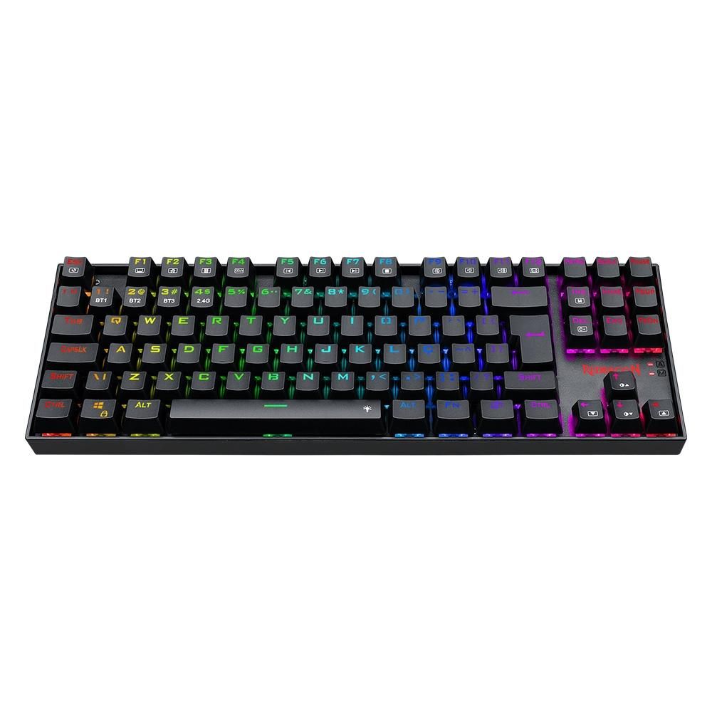 teclado mecânico redragon kumara pro switch brown rgb s/fio preto teclado mecânico redragon kumara pro switch brown rgb s/fio preto