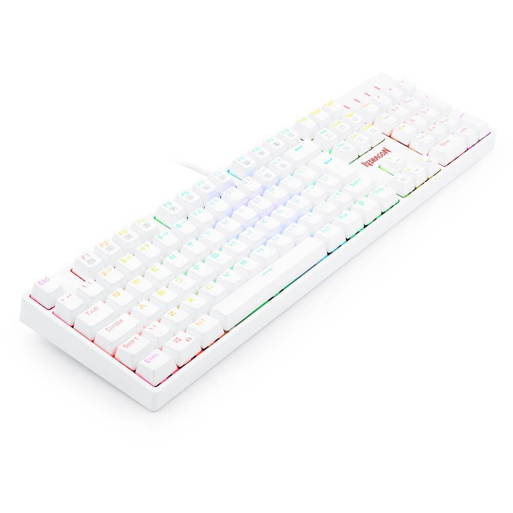 teclado mecânico redragon surara pro Óptico switch blue rgb c/fio branco teclado mecânico redragon surara pro Óptico switch blue rgb c/fio branco