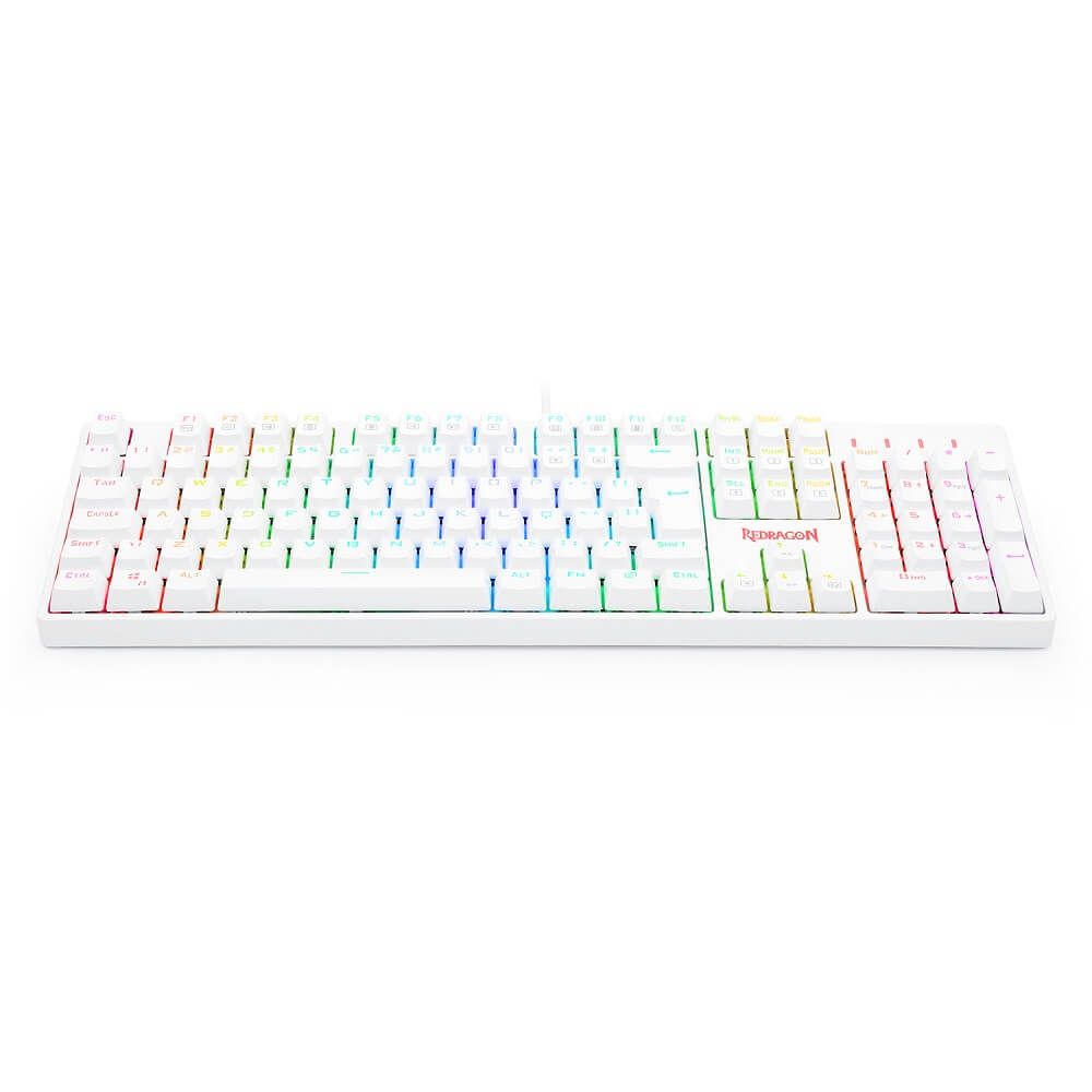teclado mecânico redragon surara pro Óptico switch blue rgb c/fio branco teclado mecânico redragon surara pro Óptico switch blue rgb c/fio branco
